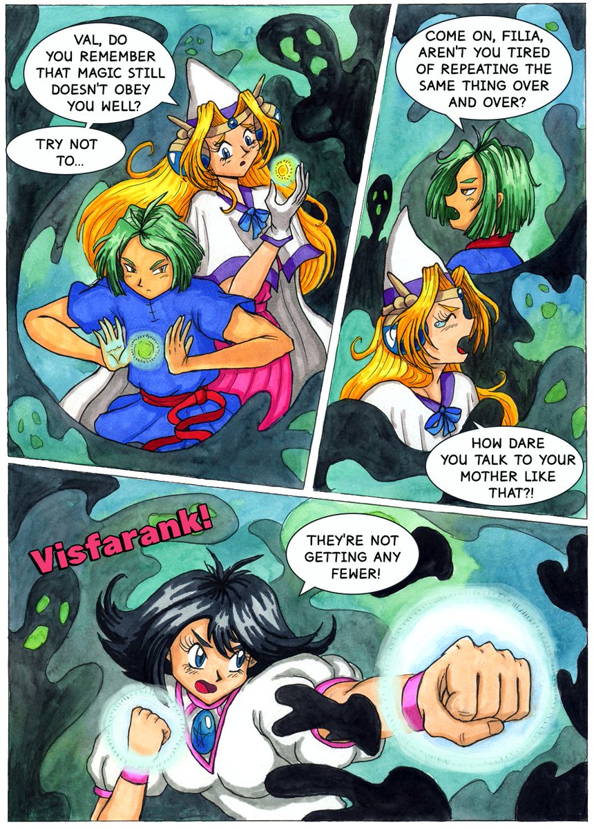 PodopitniyI's tweet photo. Slayers fan comic "Vase of Wishes" Chapter 3, Pages 5-6
#スレイヤーズ #Slayers #comic #fanart #watercolor #markers https://t.co/Ysmw5qdgCx