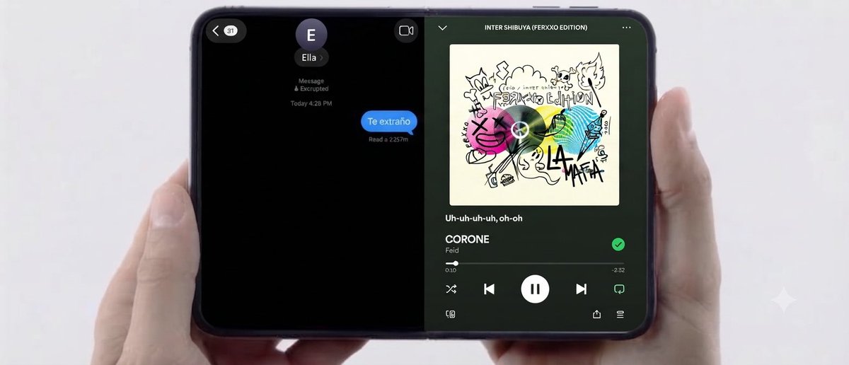 ferxxoperrea's tweet photo. 🚨El nuevo iPhone Duo te permite escuchar Feid mientras le escribes a tu ex. https://t.co/xHCv8OZzJ0