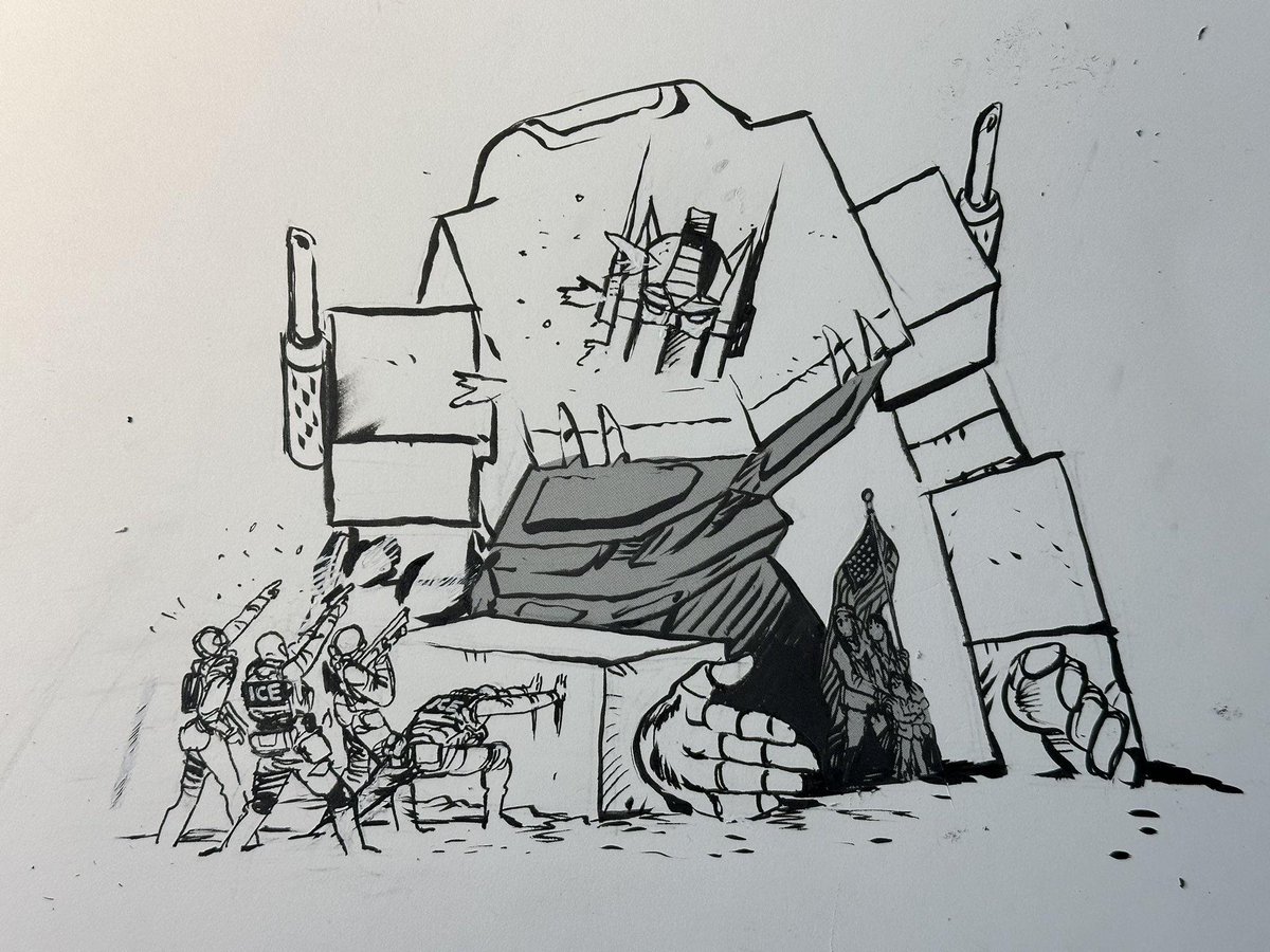 YaBoiYoin's tweet photo. @DHSgov For anyone that thinks these retards know shit about transformers, here's a sketch from Daniel Warren Johnson, an artist for the sky bound comic https://t.co/9SYNPyiChI