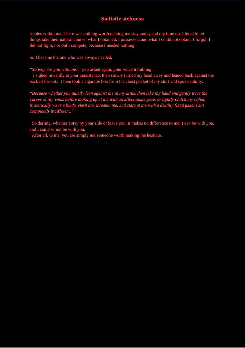 ichbin41ex's tweet photo. A short story I wrote a long time ago?  (translated into english btw) https://t.co/w0AE7AlxEr
