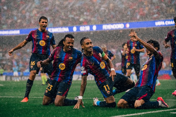 quimgraciia's tweet photo. 4 golejades en 5 partits.
22 gols a favor.
4 en contra (badades de Koundé, per variar...)
Flick no toca les bases de l’equip, però els que acompanyen, jugui qui jugui, responen.

G/A
Raphinha: 9
Lamine: 7
Fermín: 6
Gordon: 4
Adeyemi: 3
Pedri: 3
Dani Olmo: 2
Xavi Espart: 2
Cancelo: 1
M. Bernal: 1
Gabriel Jesus: 1

Futbol Club Barcelona 26/27: els 5 primers partits oficials.