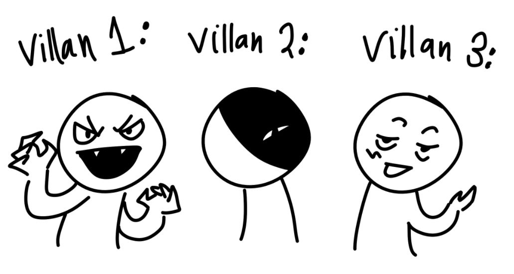 LimboSketch's tweet photo. There is 3 types of villains: https://t.co/MQevkpDRdj