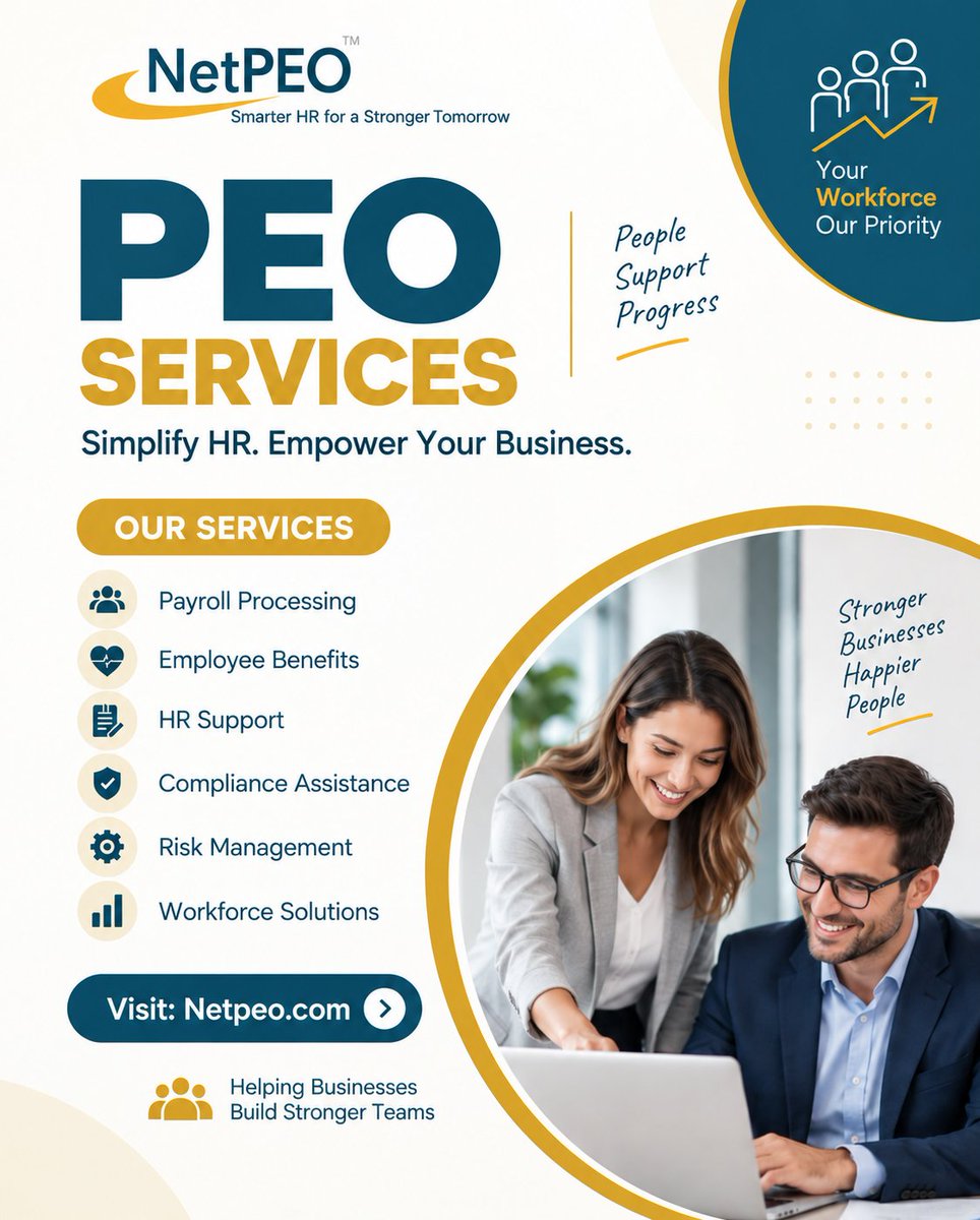 LayneDavlin's tweet photo. Simplify HR. Focus on Growth. 

NetPEO helps businesses streamline payroll, benefits, HR, and compliance so you can spend more time growing your business. 

Visit: https://t.co/1QnLhGU2Cu 

#PEO #HRSupport #PayrollServices #BusinessGrowth https://t.co/uHR1hjzeKb