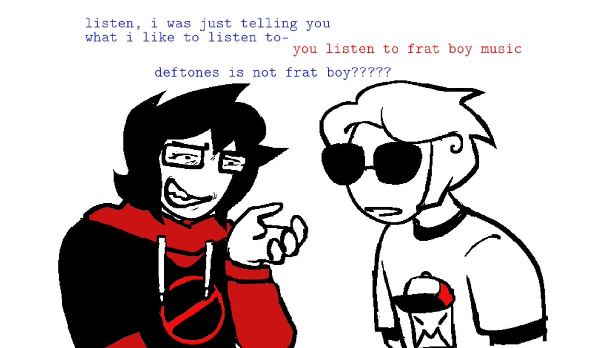 phorbolicious's tweet photo. egbert learns that dave needs to get his head out of his ass about music. https://t.co/IelqAVjtWA