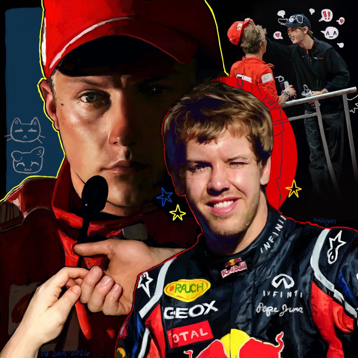 sycholls's tweet photo. who up  sebbing their kimi  #f1 https://t.co/x7R4tJt62K
