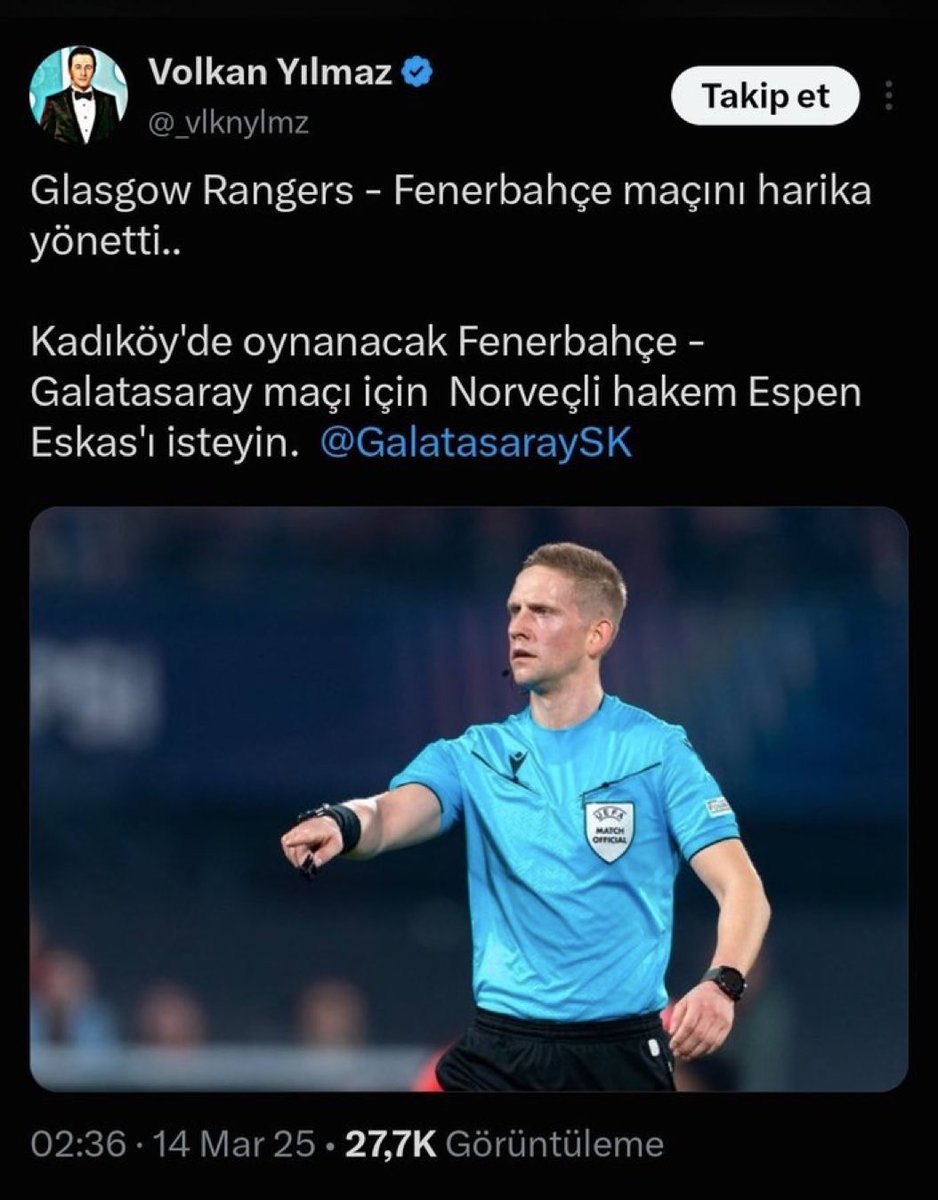 firfirone's tweet photo. @_vlknylmz @UEFA Fenerbahçe’nin penaltısını vermeyince “HARİKA” deyip, ağzınızın suları akıyordu. Kadıköy’deki maça istiyordun. Ne oldu ki şimdi Norveçli tukaka oluverdi?

Üstelik maçta tüm takdir haklarını sizdwn yana kullandı. 

Ağlamayın! https://t.co/RwFBxc8g5E