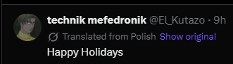 PunishedTMG_'s tweet photo. grok translated happy kirk's to happy holidays I'm crine, it's official https://t.co/9dR0yCBp8U