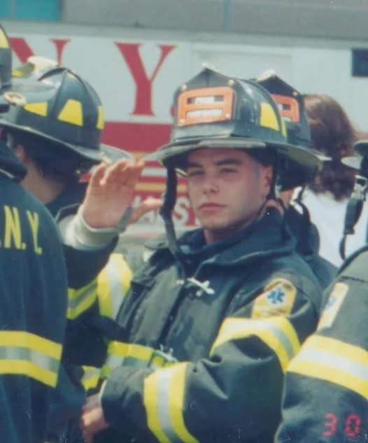johnnylocal's tweet photo. The youngest FDNY fireman to die.. he was just 22 and 9 weeks on the job. 

This is Michael Cammarata's list that his brother found inside his night table a day after he died. 1. "Take care of Jenna," referring to his girlfriend of 7 yrs.
2."Don't mourn me. This is the career I chose.
3."Make my spirit live on." 4."Remember I love you all will be waiting for you upstairs."
Mike's entire company of Ladder Co. 11 perished on 9/11.
May he continue to rest in peace with his brothers.