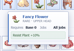 Xerlaa7m's tweet photo. Just discovered this Fancy Flower in @IdleROGame 🌸 The Plant Resist +10% bonus looks really useful for my build. Definitely keeping an eye out for more rare gear like this! #IdleRO https://t.co/WPZJbxtbXl