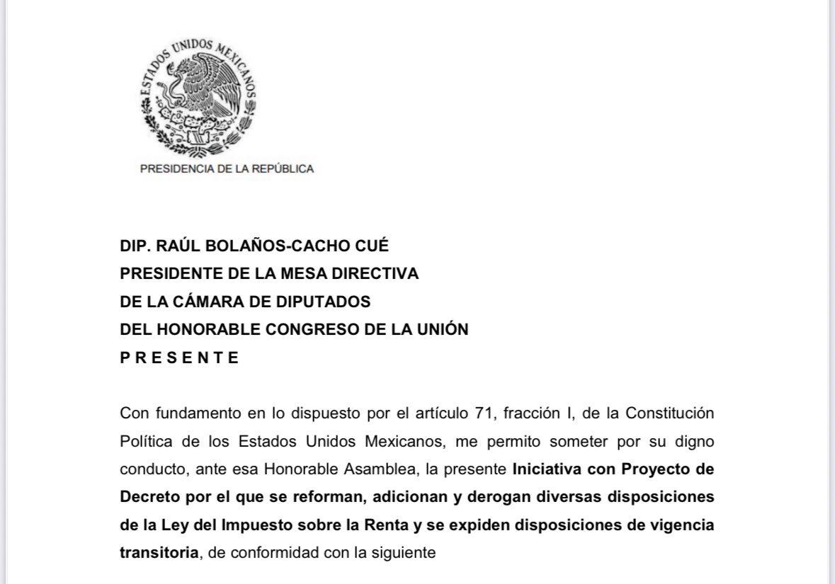 AnaYolandaJC's tweet photo. 🚨Nueva iniciativa de reforma a la Ley del ISR.
Su exposición de motivos parte de los avances ya logrados: fiscalización, EFOS, comercio exterior, datos, simplificación y seguridad jurídica.
Con base en eso, se prioriza fortalecer RESICO.
#RESICO #LISR #REFORMA https://t.co/E4bs5G5FlE