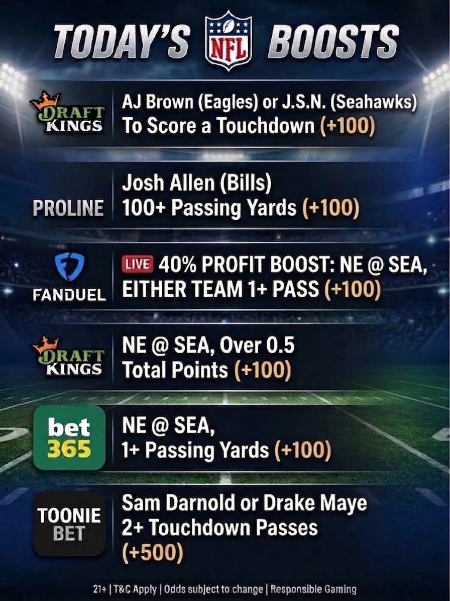 PropsBro1's tweet photo. Some great free bets/ promotions for tonight’s season opener for  nfl football. Seattle Seahawks v New England patriots. 

Follow for more freebies. Free picks coming soon https://t.co/07fkKw1JyV