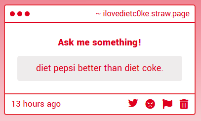 DailyDietCoke's tweet photo. i knew i was gonna get a gimmick like this...
idc + diet pepsi tastes nasty + more diet coke for me

I won't respond to anymore gimmicks about not liking diet coke because I DONT CARE

> https://t.co/4pZqQ4Eq8m https://t.co/Qqw37X6Vvj