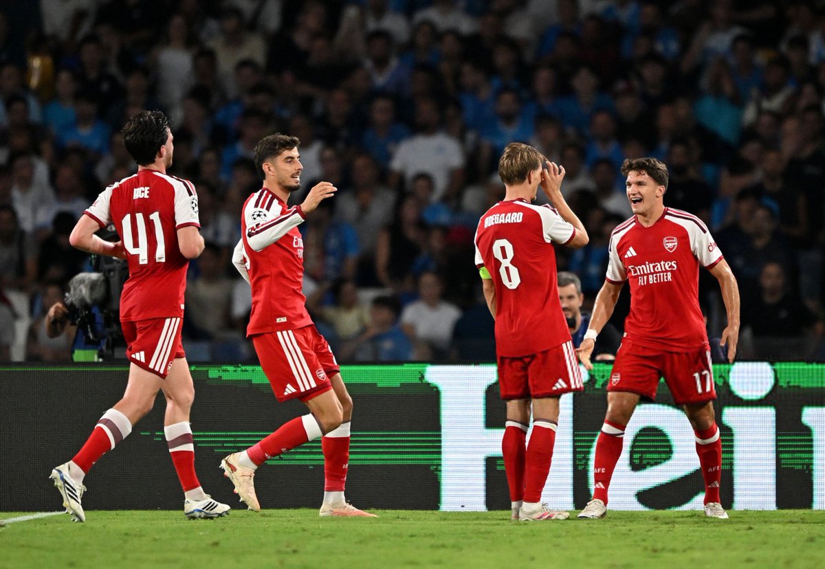 DailyAFC's tweet photo. 🗣️ Declan Rice on the conditions at the Maradona:

"That's probably the hottest game I've played in for Arsenal so far. Humid, the pitch dry and heavy, but to still play the way we did, everyone looked really strong and really fit." 🥵 https://t.co/anQGKmax20
