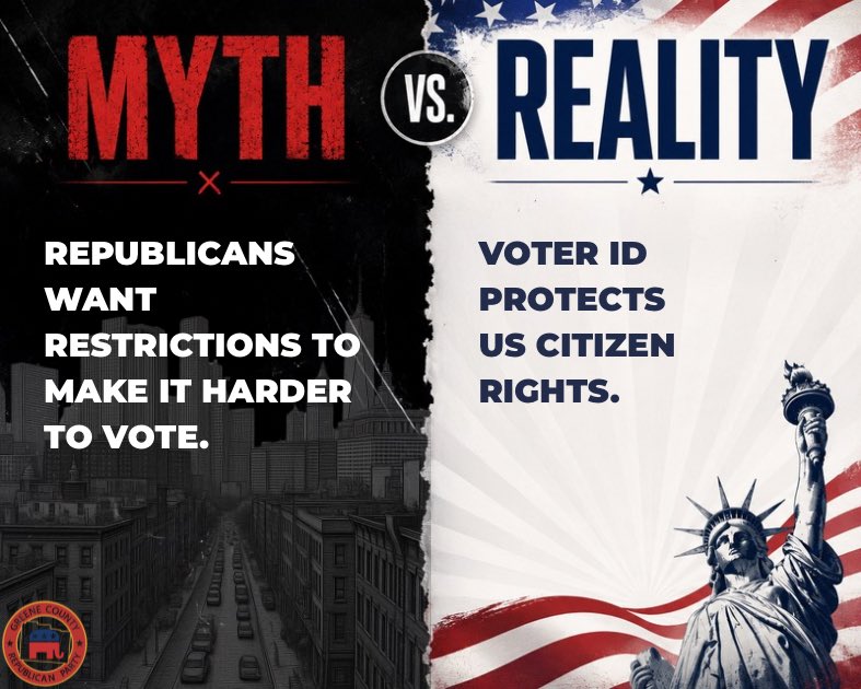 gcrpoh's tweet photo. Voting is a citizen’s right. Protecting that right isn’t voter suppression.
Issue 3 doesn’t create a new hurdle. It writes Ohio’s existing photo ID law into the Constitution so it lasts.
That’s not making it harder to vote.
Vote YES on Issue 3.
#VoteYourValues #YesOnIssue3 https://t.co/uyP0zVuADa