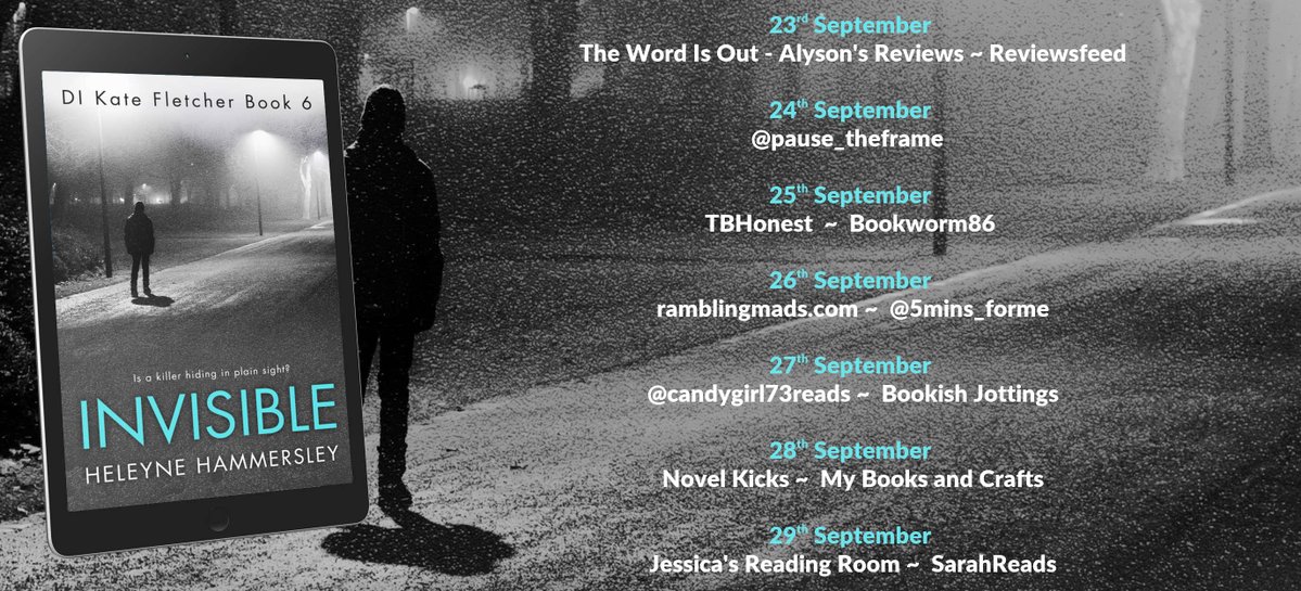 BookishJottings's tweet photo. Read the @BookishJottings #BookReview for #Invisible by @hhammersley66 here: https://t.co/CdcPKEAARb
@rararesources #CrimeFiction #CrimeNovels #Thrillers #Suspense #BlogTour #Giveaway #AD https://t.co/DGRT90cmLs