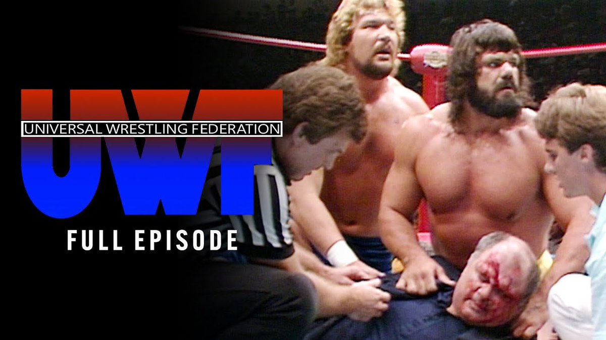 WWE_Vault's tweet photo. NEW UPLOAD | #WWEVault 
#UWF - May 31, 1986

Rick Steiner v. Perry Jackson
One Man Gang v. Ken Massey
Dark Journey slaps Michael Hayes
Eddie Gilbert &amp; Koloffs attack Bill Watts
Dr. Death v. Gustavo Mendoza
Ted DiBiase/Terry Taylor v. Hayes/Buddy Roberts 

https://t.co/BDunTJpFfp https://t.co/3aemaA9hPq