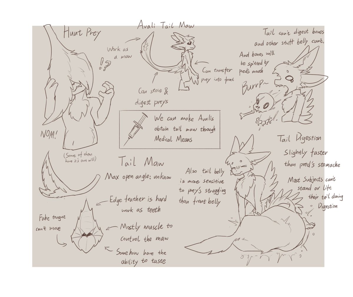 Accadurosoce's tweet photo. I draw awawis~ 
WIP stuff
#cock_vore
#tail_vore
#vore https://t.co/CQGylQWY53