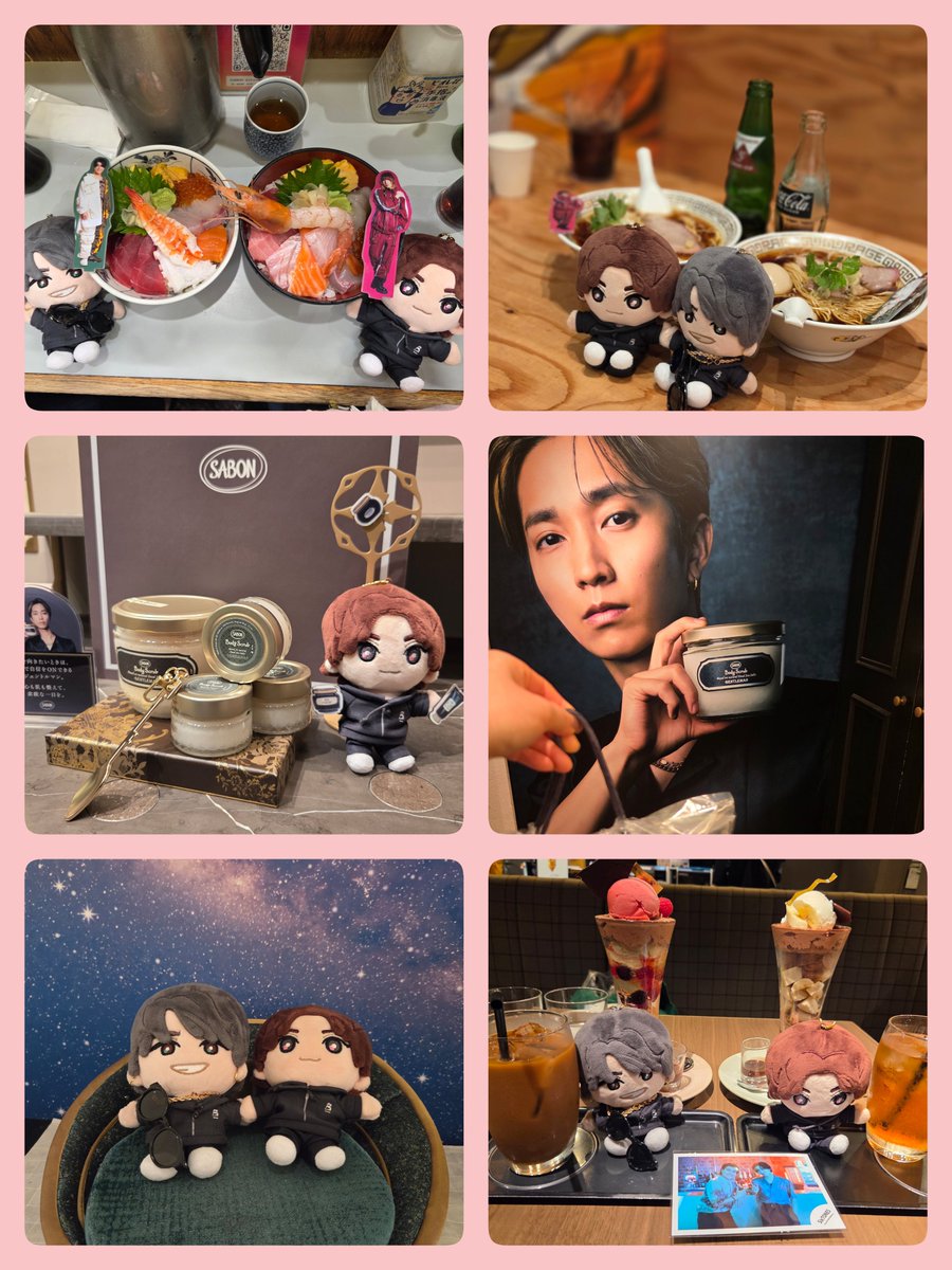 sixumi1218's tweet photo. 東京で色々楽しんでた🥰
⭐たねいちで海鮮丼🩷💚
きょも慎のお席予約してもらった😆
⭐麺尊RAGEで軍鶏そば
店内で撮影したお話と、SixTONESの曲かけてくれた🎵
⭐SABONのウォータースタンドでボディスクラブのお試し💙購入
⭐プラネタリア東京
銀河シートで波の音とアロマで癒し💚
⭐デリーモのパフェ https://t.co/U5pfsClaAw