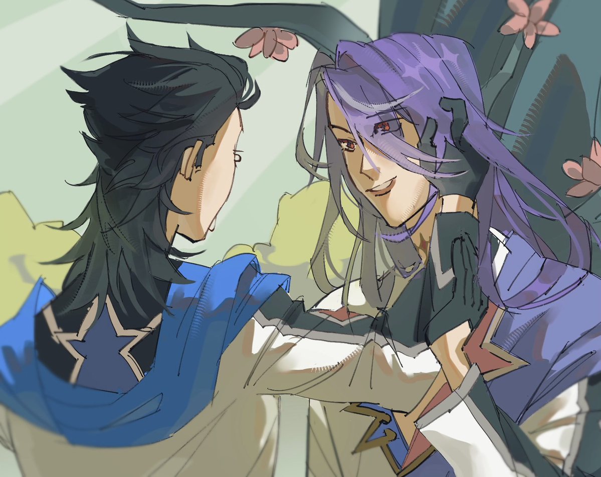 kelzees_'s tweet photo. what's with the harbingers and their doomed situationships #Genshinfanart #hroptatyr https://t.co/6GEzWK5Oja