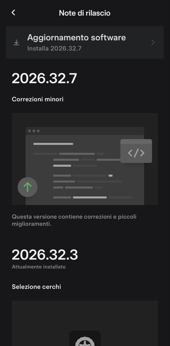 luigi_pedro's tweet photo. Installed this morning the 2026.32.7

On my M3 2020 LR in Italy 🇮🇹HW3/AI3 - MCU2/Intel .

@TeslaNewswire @NotATeslaApp @devix195 @TeslersOfficial @teslascope @TeslaSoftUpdate @elonmusk @teslafi @teslarollout https://t.co/SyXpjkV4Zt