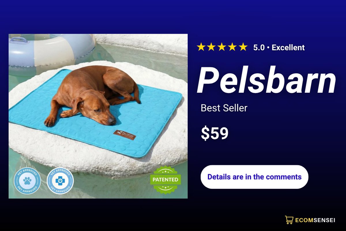 SenseiEcom's tweet photo. $32M-$64M in estimated revenue 

And this is their best-selling product

~ 4.1M monthly visits
~ 948 active ads
~ Mostly US traffic

I think the pet niche works so well because people are willing to spend on their pets like family

There’s also a huge range of problems to solve, from grooming and health to comfort, feeding, and everyday convenience

What do you think? 

Shop url: https://t.co/hZwnTqZPgv

Tool we use to see their data is in the comments