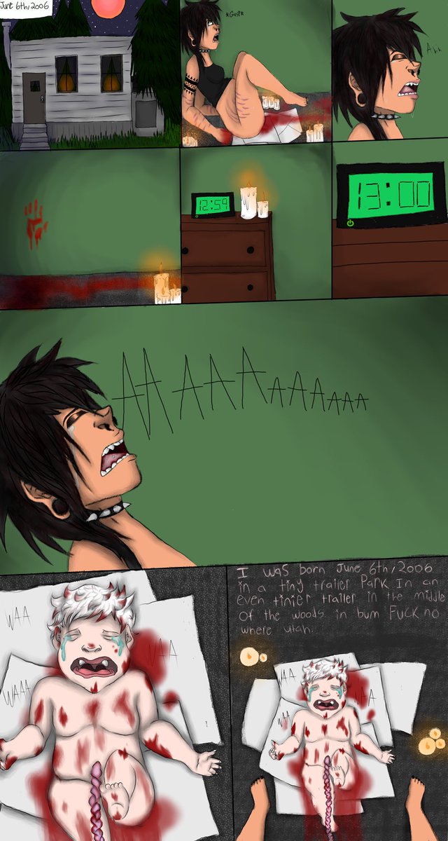 rainbow_monstrr's tweet photo. FIRST TWO PAGES OF CHAPTER 1 ( the beginning of the end)ARE FINALLY COMPLETE /|\^>0<^/|\!!
Welcome to the world hound child of violence, savior of humanity 🜏
#Wtcd #wherethecrowsdie https://t.co/LX1LgMkF3D