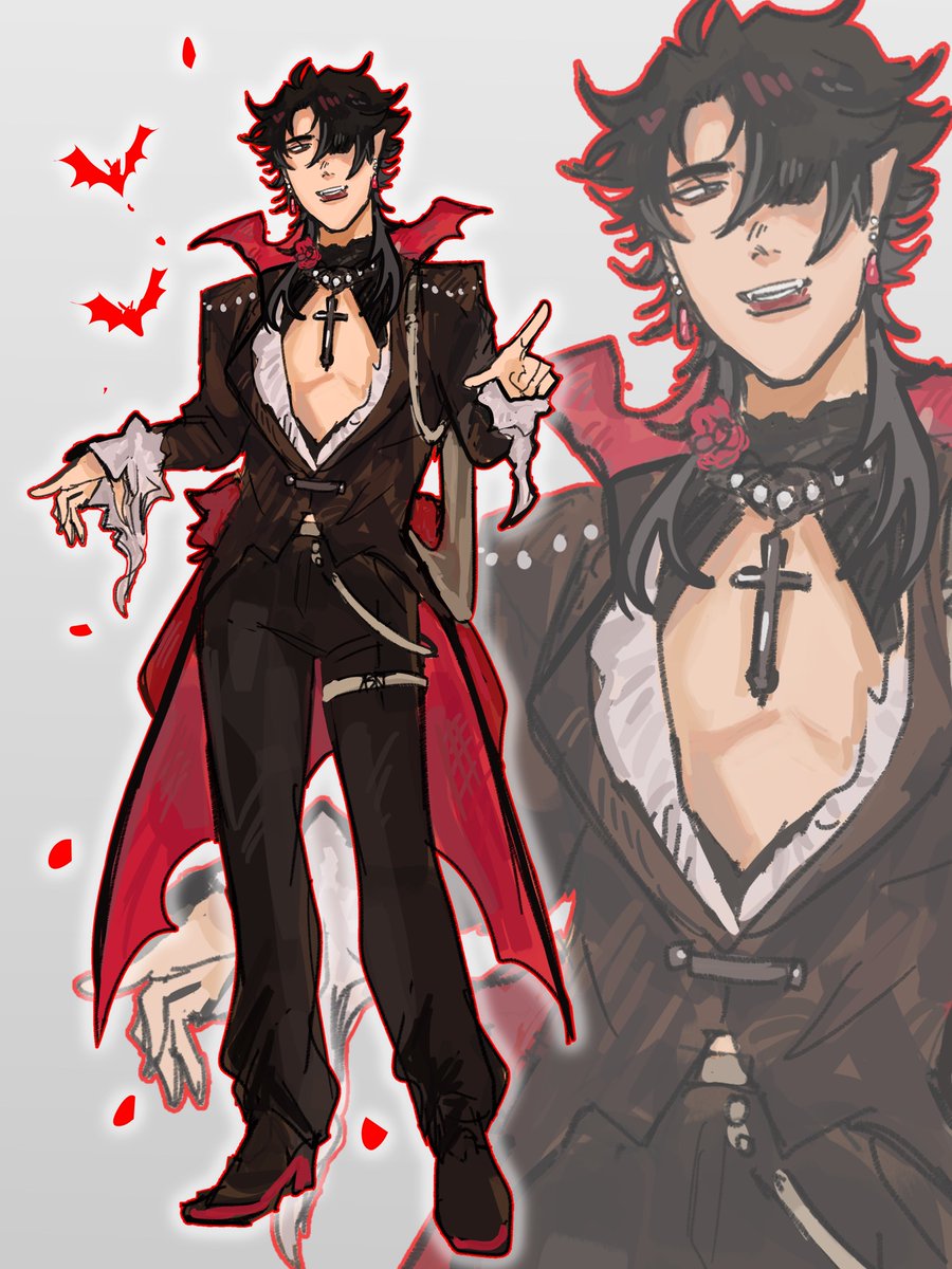 suoyre's tweet photo. vampire jonas 🦇🩸 https://t.co/d0EqUG2sbP
