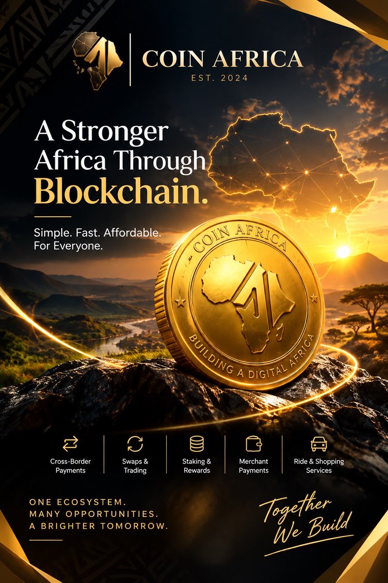 CoinAfricaa's tweet photo. Every great transformation begins with an idea.
Then comes the vision.
Then comes the community.
Then comes the movement.
Africa’s digital journey is just beginning.
Decode the A.
#DecodeTheA #CoinAfrica #AfricaRising #DigitalAfrica #BlockchainCommunity #BuiltForAfrica https://t.co/Zapm3G7JhJ