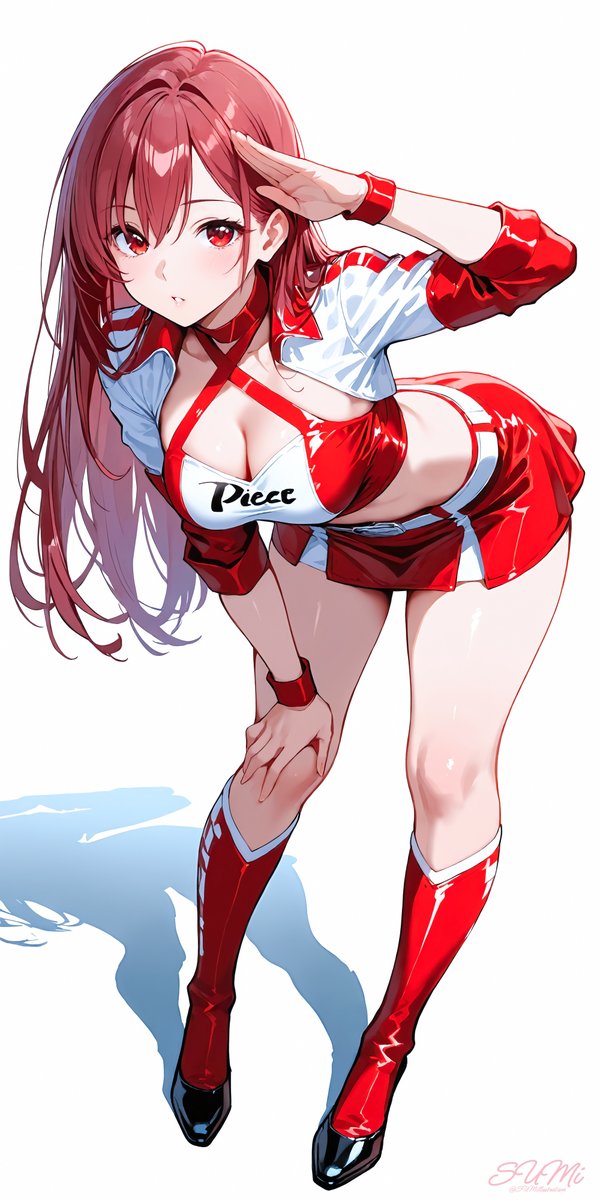 SUMillustration's tweet photo. 久しぶりにレースクィーンな赤髪ちゃん🏎️
良い夜をお過ごしください！ https://t.co/dfIJULVo3h