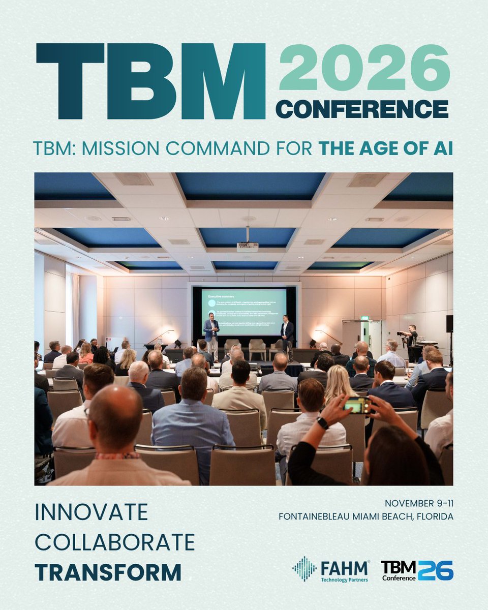 FAHMpartners's tweet photo. Miami, here we come! We’re looking forward to connecting with technology and finance leaders and exploring how #TBM can serve as “Mission Command” for managing technology costs and investments across #HybridCloud, #AI, and emerging #Agentic technologies. https://t.co/RNfDTxsi9s