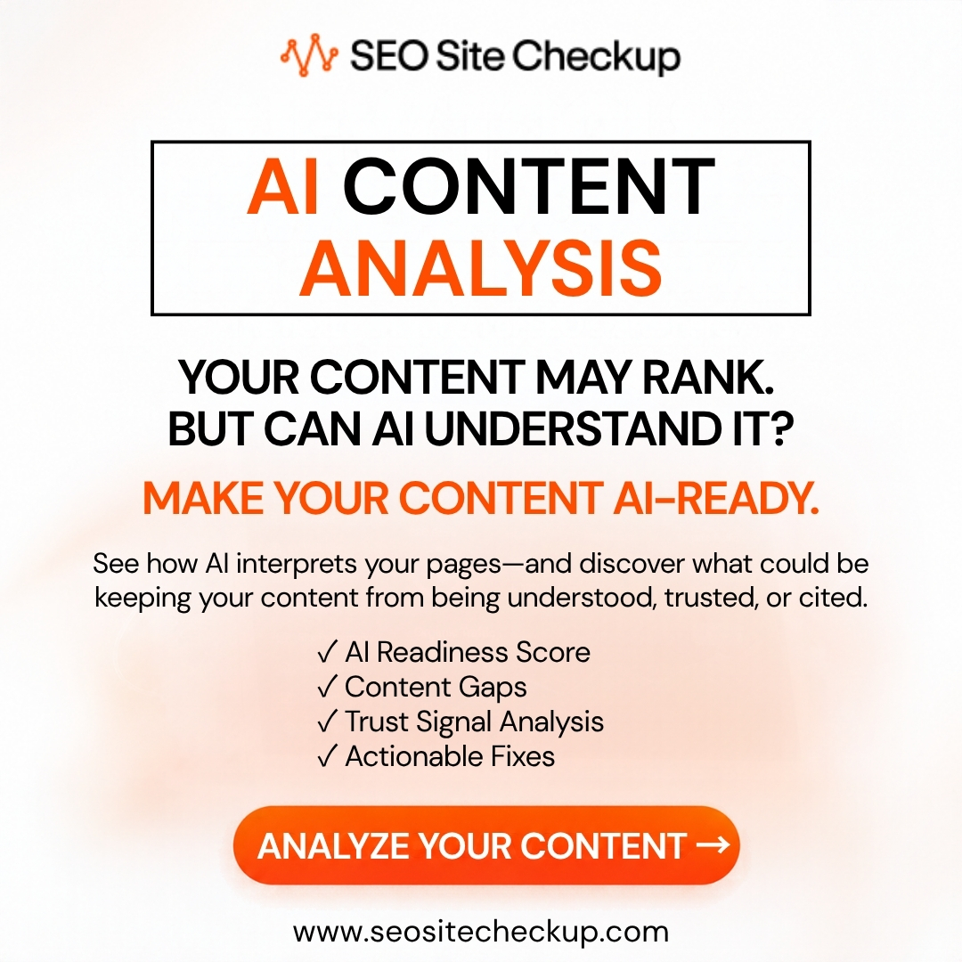 Seositecheckup's tweet photo. INTRODUCING OUR NEW AI-POWERED SEO TOOLS.
Explore the new tools :
AI Content Analysis: https://t.co/tJcz3KeJ5P
LLM Visibilty Checker: https://t.co/XQHVzJTQxS
Deep Domain Analysis: https://t.co/KDs3bTfe1V
#SEO #AISEO #AISearch #SEOTools #GEO #SeoSitecheckup https://t.co/Un02HWDFW3