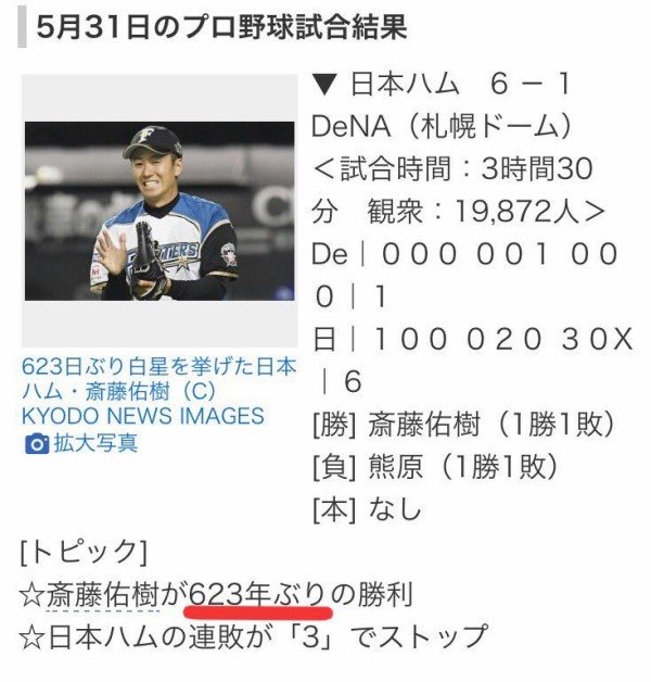 amero1009's tweet photo. 斎藤佑樹の623年ぶりの勝利で大盛り上がった記事を思い出した

室町時代から野球やってた、さいちょーゆうきより早く野球やってたとは、すんげー！！ https://t.co/1RPs7mn5Wj