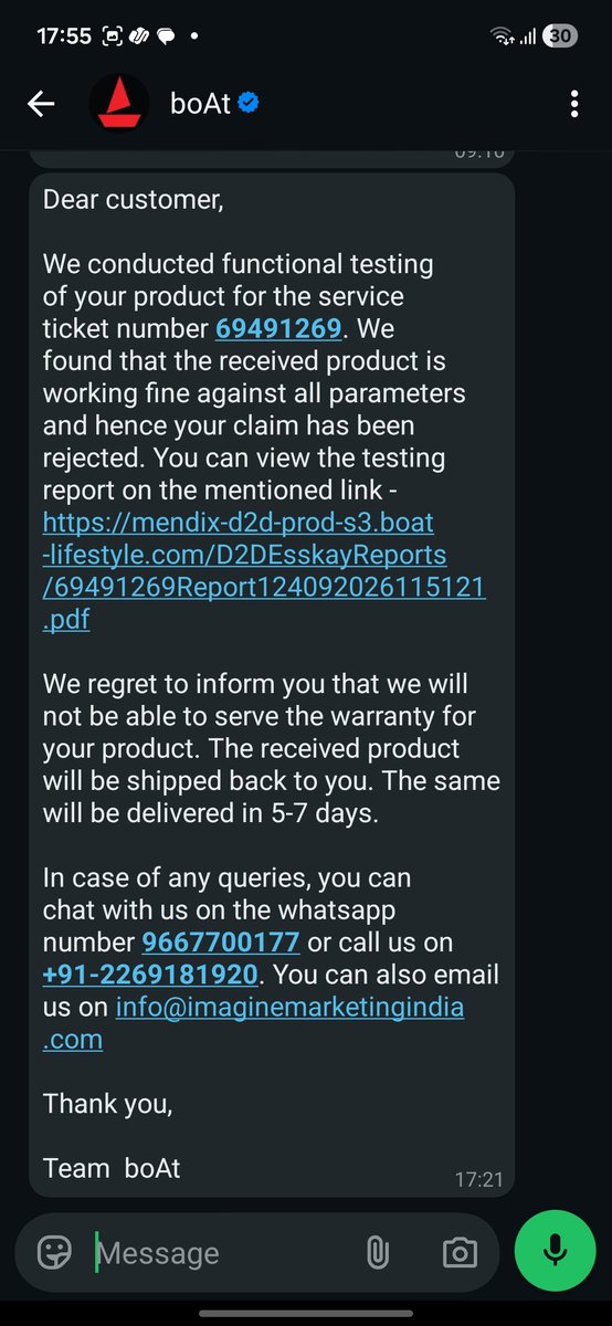 ManuViswanath11's tweet photo. @RockWithboAt @RockWithboat Airdopes Prime 701 ANC has Bluetooth connectivity issues, with screenshots proving battery imbalance &amp; ANC problems

Yet your testing report simply says Functional test passed

Did you actually investigate my complaint?

Ticket: 69491269

Please resolve this fairly. https://t.co/bLDCKE9mc5