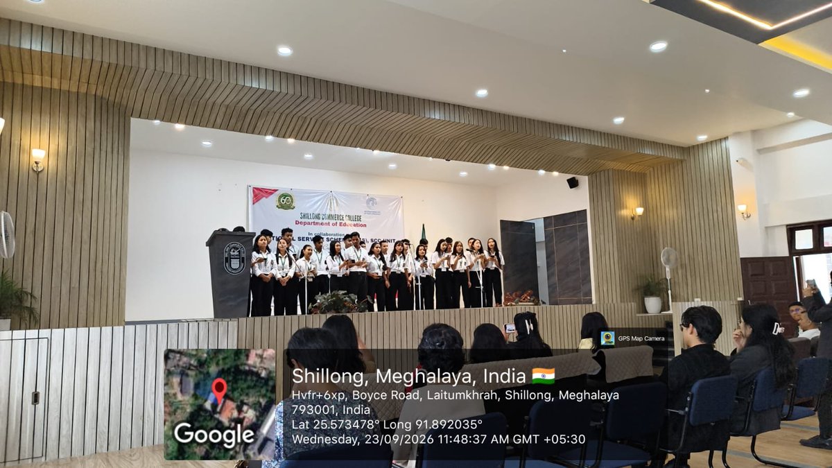 NSS_SCC_Unit's tweet photo. SCC Education Dept, in collaboration with the NSS SCC Unit, celebrated International Sign Language Day on 23/09/26. Theme:
"Declaring Deaf People's Human Rights"
Resource Person: Ms. Ella Belle Suting
Demonstrating Basic Indian Sign Language @nss_rdguwahati @_NSSIndia  @CellNehu https://t.co/N6OhwGZX3G