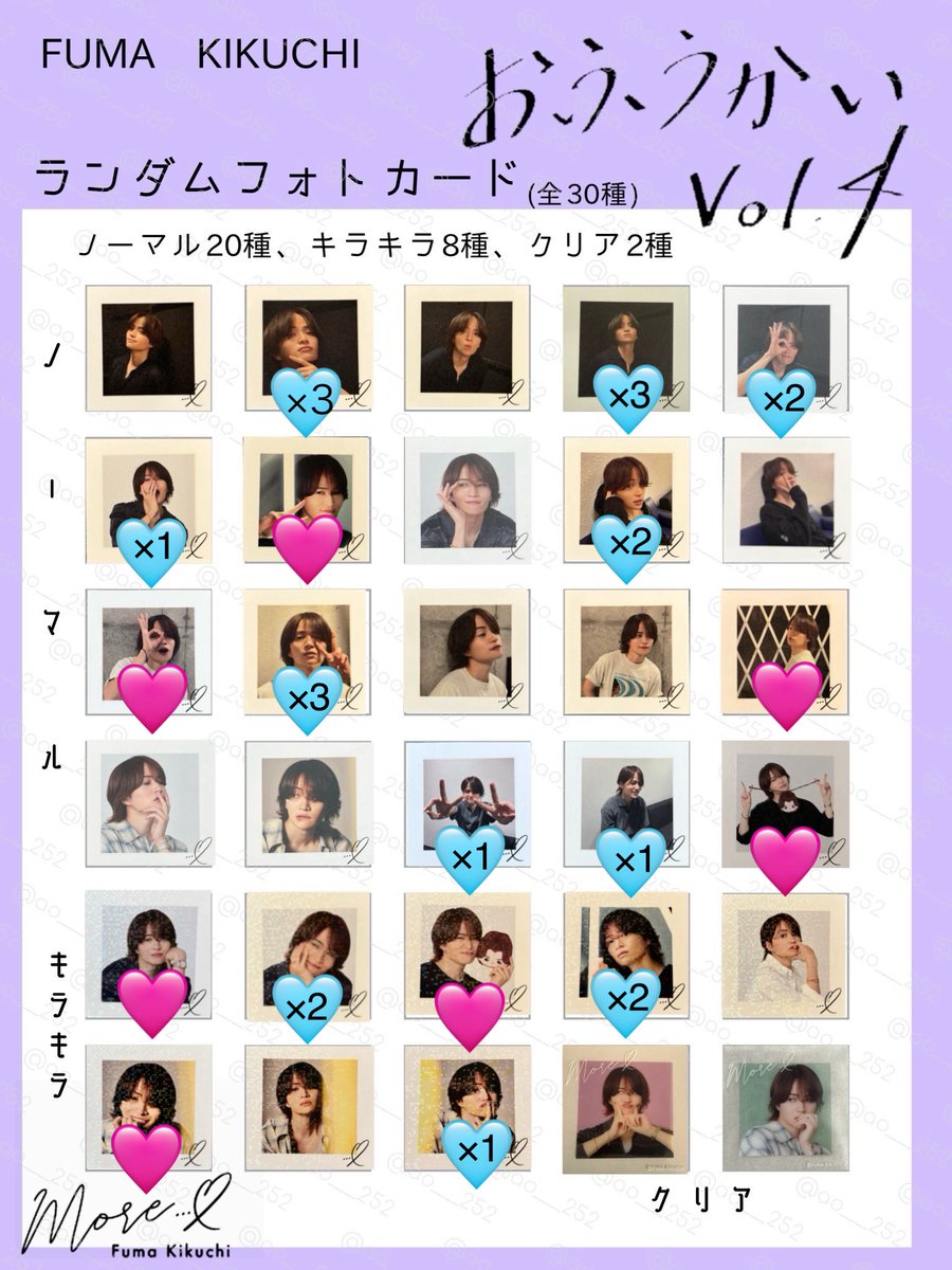 fumegmarore's tweet photo. おふうかいvol.4  ランダムフォトカード

【求】 🩷
【譲】 🩵×枚数

10/6大阪会場or都内手渡し
メルカリ買取も可能です◎
お気軽にDMまでご連絡ください

#おふうかい #おふうかい交換 https://t.co/yu0IkFr48Q