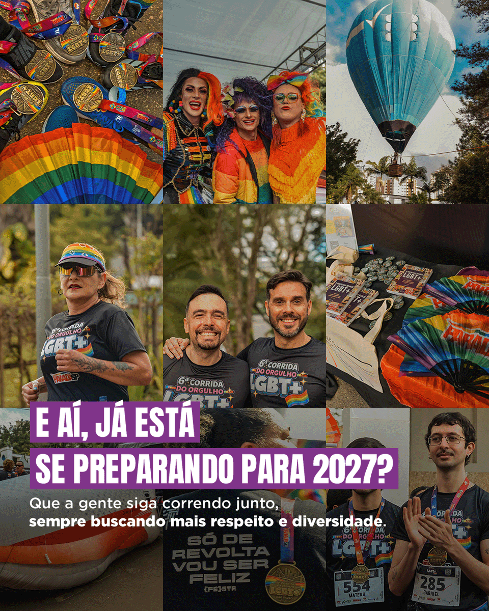 paradasp's tweet photo. #TBT daquele domingo em que SP correu por igualdade. Já tá com saudade da Corrida? Conta aqui se você já tá se preparando pra 2027! #ParadaSP #CorridaLGBT https://t.co/fWKaR7PX3p