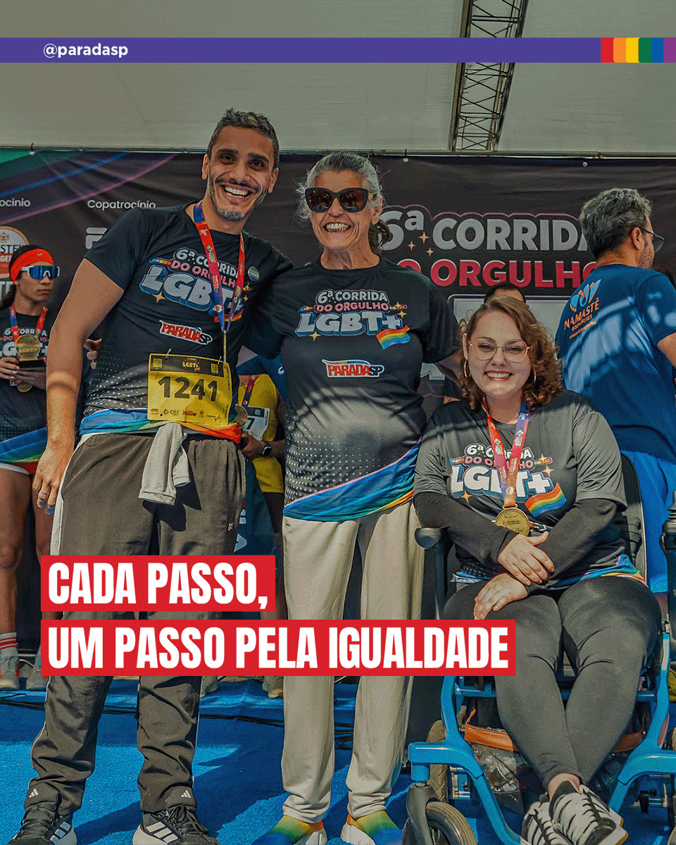 paradasp's tweet photo. #TBT daquele domingo em que SP correu por igualdade. Já tá com saudade da Corrida? Conta aqui se você já tá se preparando pra 2027! #ParadaSP #CorridaLGBT https://t.co/fWKaR7PX3p