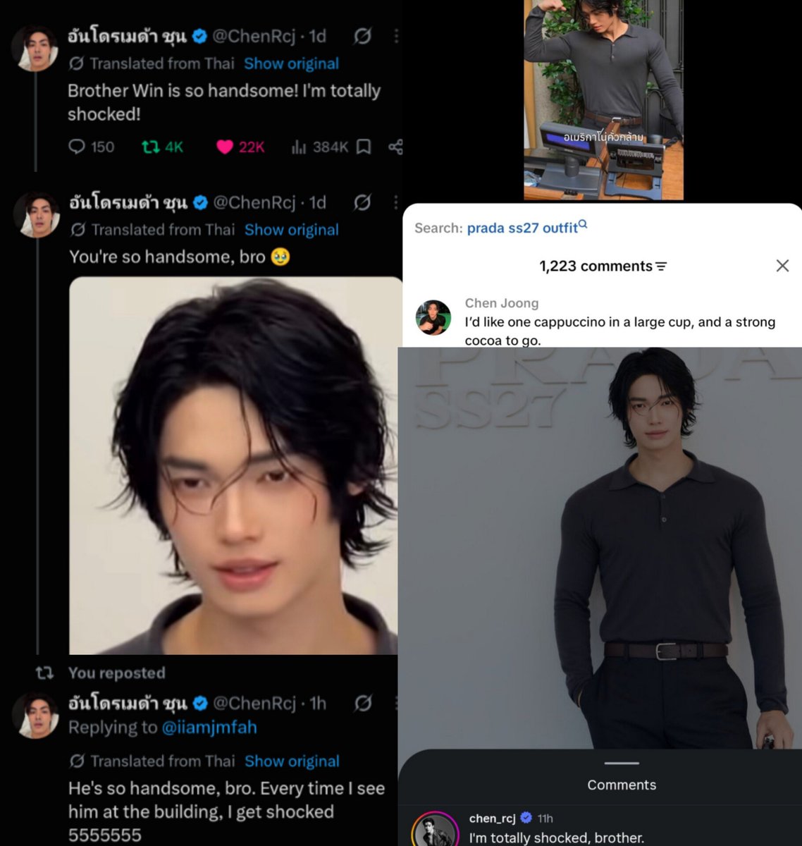 sgope985's tweet photo. when you're in a competition of simping over Win and your competitor is Joong Archen…it's over for u😭lol https://t.co/ZmgjZcxAmu
