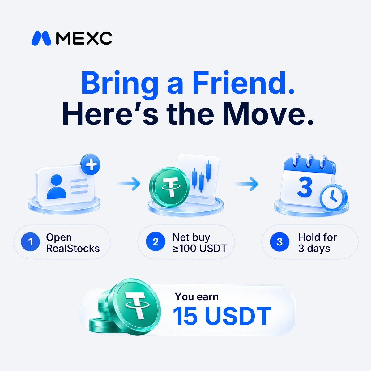 MEXC's tweet photo. Who’s the real friend you’re bringing into Wall Street? 🧑‍🤝‍🧑

🎁 Tag them below. Bring them into RealStocks and earn 15 USDT when they complete the required tasks.

Real Stocks. Real Friends. ↓
https://t.co/vbeiTk1SBa

#MEXCTradFi #MEXC0FEE https://t.co/XKgvEzpyuC