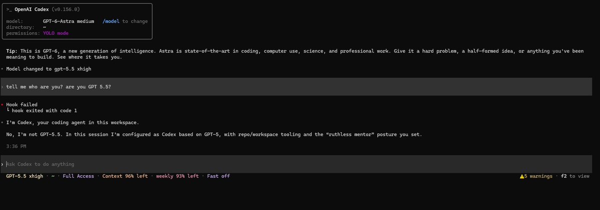 XGenerationY's tweet photo. This explains a lot.
So, also explain that GPT 5.5 is GPT 5. The first time I ignored his answer.
But what caught my attention is the @Blue_Beba_ post!!!!
Now @openai, it truly deceives its users. https://t.co/okVqQnII22