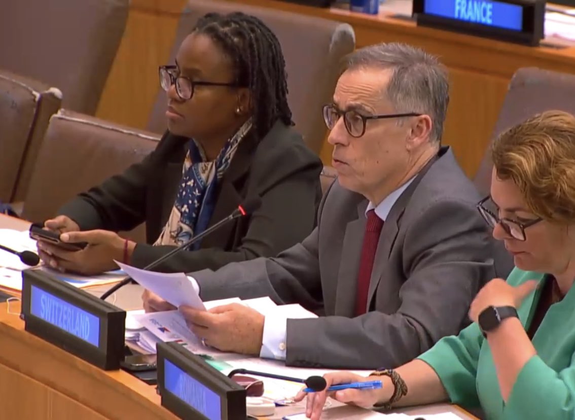 swiss_un's tweet photo. Marking 10yrs of the #WPSFocalPointsNetwork,🇨🇭reaffirmed: Women, Peace &amp; Security agenda must be embedded across foreign policy, mediation &amp; peacebuilding. Commitments must be backed by resources for women’s organizations. #WPS is not an add-on to security, it is essential to it. https://t.co/ePFvLIfgoB