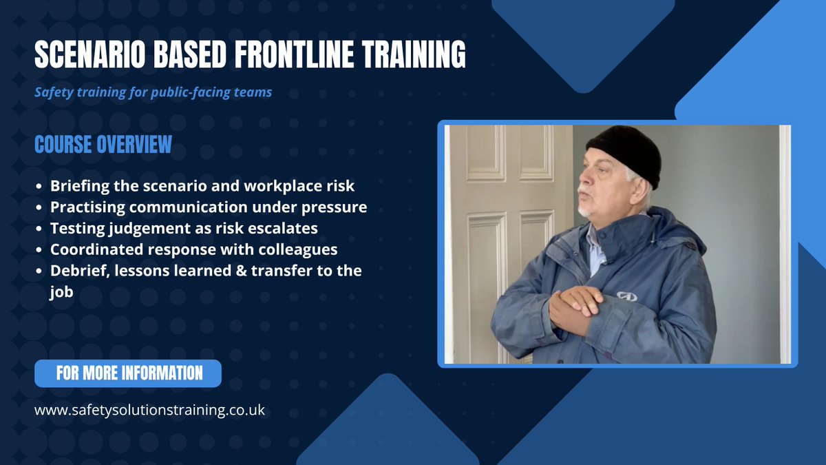 Safety_Sol_'s tweet photo. Rehearse the difficult visit before it happens for real. Scenario-based training tests communication, escalation and team coordination live.

https://t.co/OylSxkr7Ql https://t.co/vo3RmfL2f4