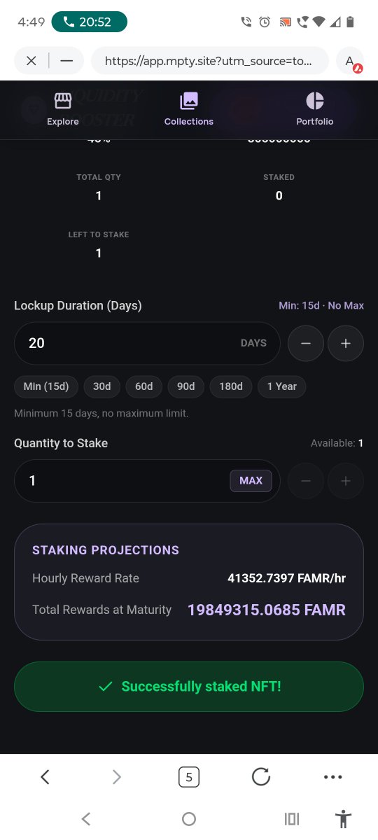 PureGre79146811's tweet photo. LIQUIDITY BOOSTER v2.0 is at it again. Here is amazing of #FCHAIN NFT staked on #EMPTYCOIN LBooster. #emptytheafricanBTC https://t.co/ZjIgaX4OAS