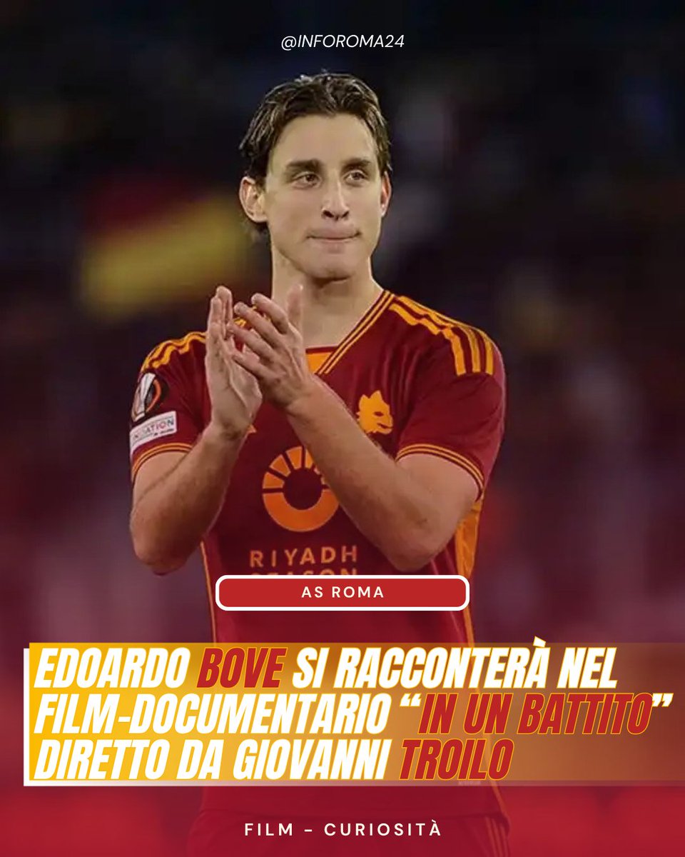 inforoma24's tweet photo. 🟡🔴 Edoardo #Bove si racconterà nel film-documentario #InUnBattito,diretto da Giovanni Troilo. 
📷 Salvatore Fornelli

📲 @01distribution @edo_bove

📃 Seguici anche sul nostro sito https://t.co/IFea16Jlf6 per rimanere sempre aggiornato su tutto il mondo della Roma! https://t.co/HcQJGvXm3r