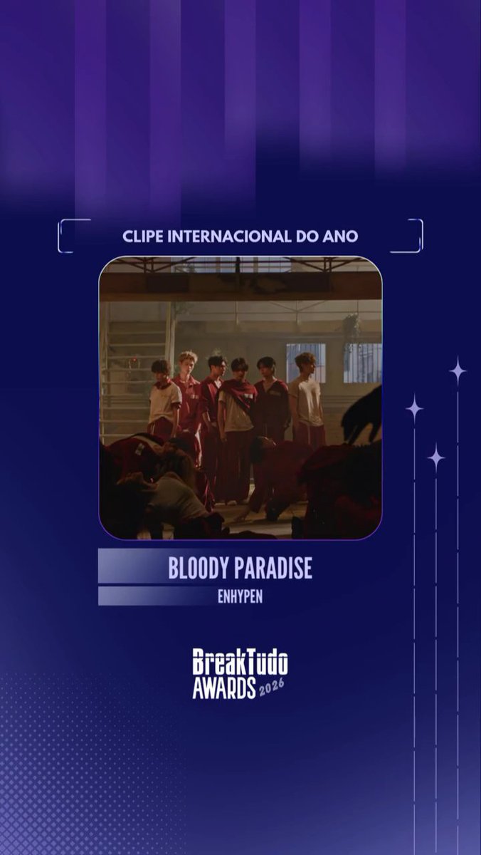ENHYPENVTID's tweet photo. [BREAKTUDO AWARDS 2026]

Jangan lupa vote 👇🏻

-International Men's group | #ENHYPEN
-International MV of the Year | Bloody Paradise
-International Fandom of the Year | Engene

🔗https://t.co/YllX6XtdJj
📅18/10, 09:53 WIB
🗳️5 suara per sesi (unlimited)

#BreakTudoWithENGENES https://t.co/c7wgStrfia