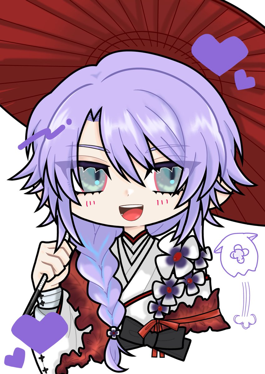 mmm_78_9__'s tweet photo. たこ💜🐙☂️
#ショウゾウ画 https://t.co/LxwI3LQaVS
