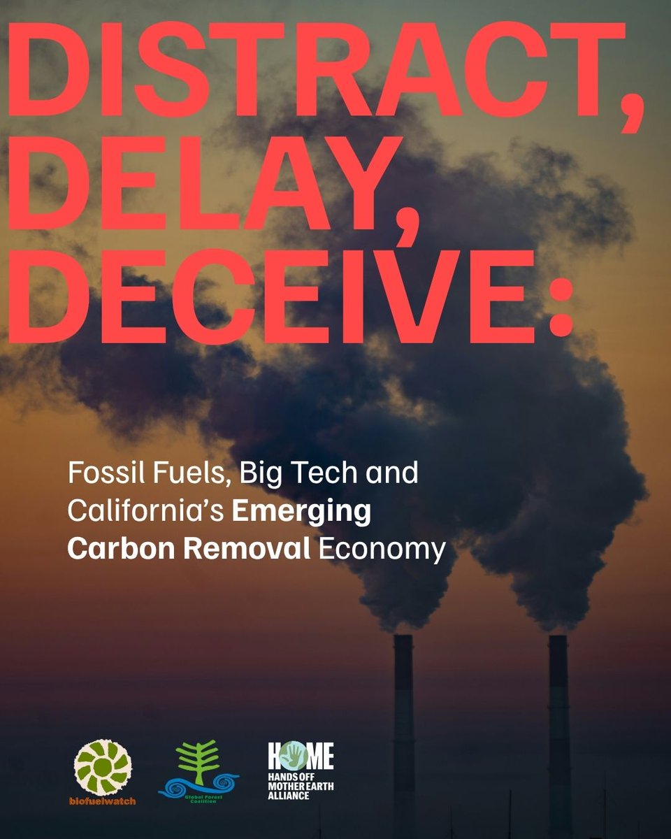 HOMEAlliance_'s tweet photo. As the California Air Resources Board meets today to discuss rules for a “Carbon Capture, Removal, Utilization and Storage Program” a new report by Biofuelwatch exposes how California is doubling down on speculative carbon removal instead of cutting emissions at source. https://t.co/KJbMGcKC0N