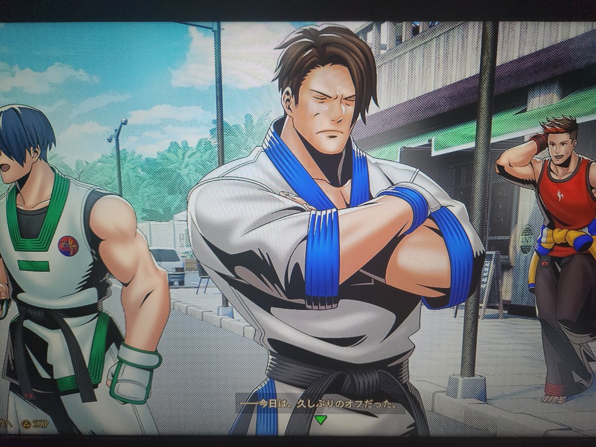 TERRY_BOGARD_07's tweet photo. 次はキムのEOSTをやって
ｲｸｿﾞｰ!✊😃
キム編は息子ジェイフンとサウスタウン巡礼時々ライバル戦
な感じで、いつものEOSTのストーリーとは違うテイストで物語が進行
今回のボス的なキャラは意外なキャラだった😃
キム編のEOSTクリアやったぜ！😍🙌 https://t.co/euaA7FwitF