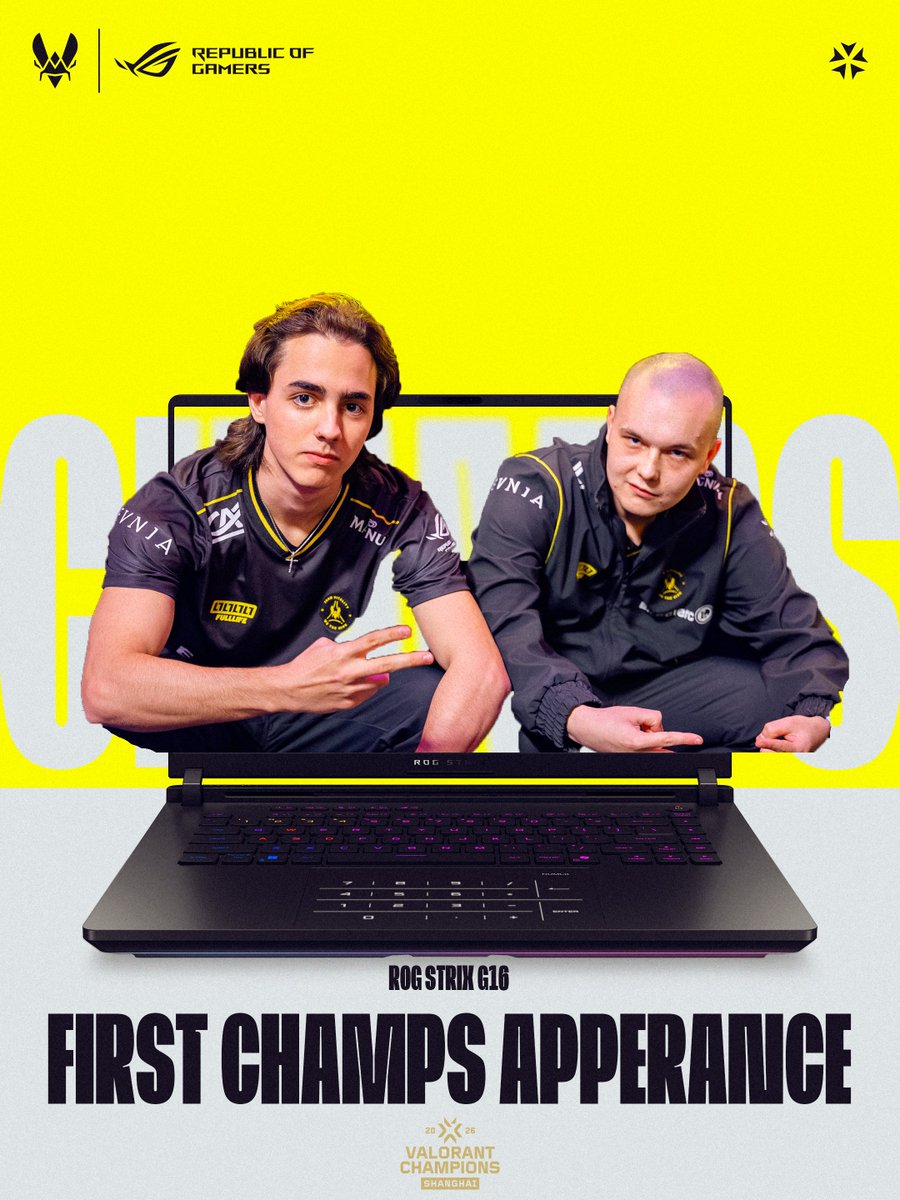TeamVitalityVAL's tweet photo. Champions isn't ready for them.  

Presented by @ASUS_ROG https://t.co/yW2A3tiGuO