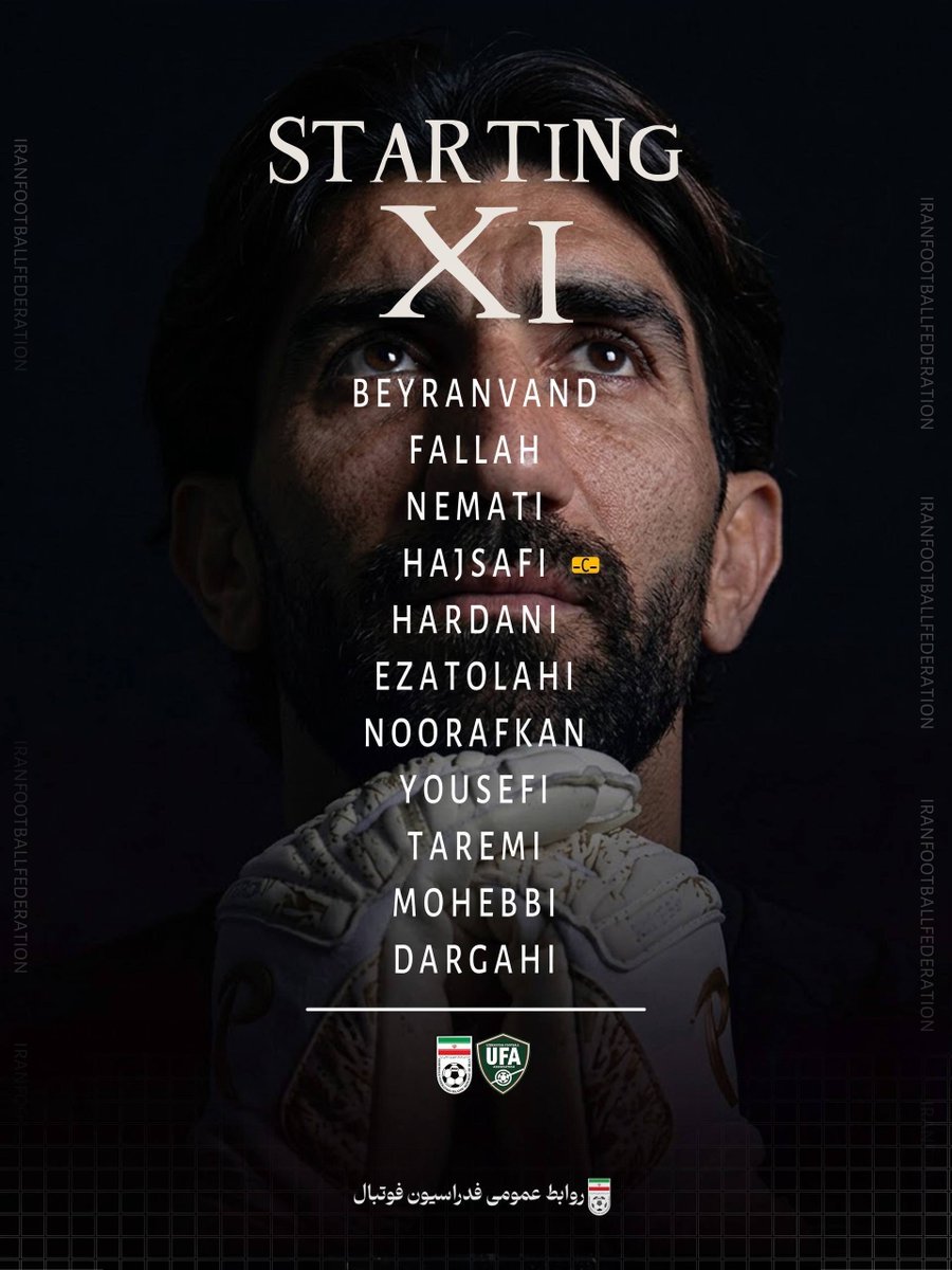 Eri1806's tweet photo. Iran’s staring XI vs Uzbekistan

Dennis Eckert Dargahi with his first cap. https://t.co/37MR1yvHI3